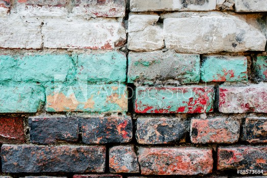 Picture of Texture Brick Wall A background with attritions and cracks